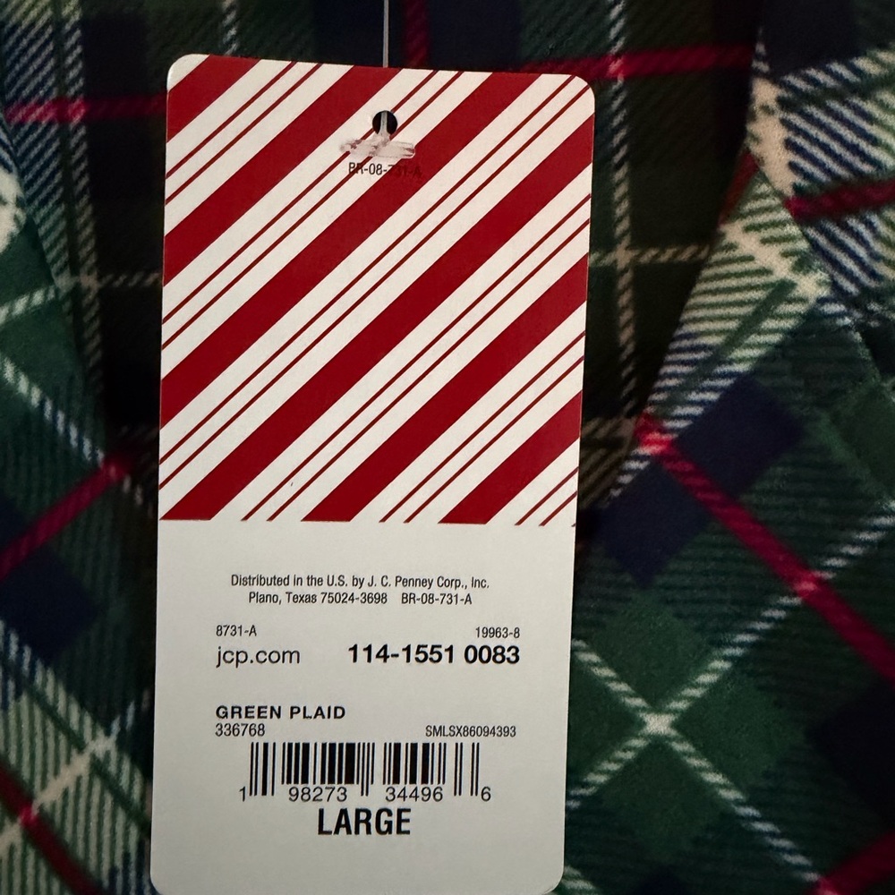 Woman’s Christmas Plaid Flannel L Nightgown - Picture 4 of 5
